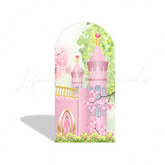 Princess Castle Happy Birthday Party Background Arch Backdrop Wall Cloth Cover